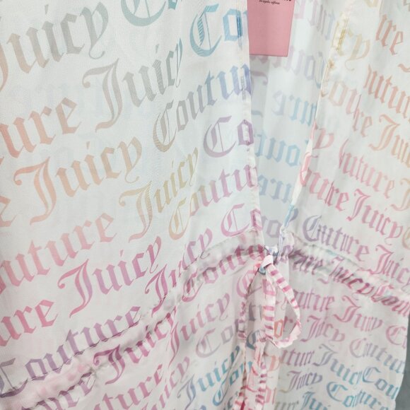 Juicy Couture Womens One size Kimono Swim Cover Up Drawstring Waist - Picture 2 of 7
